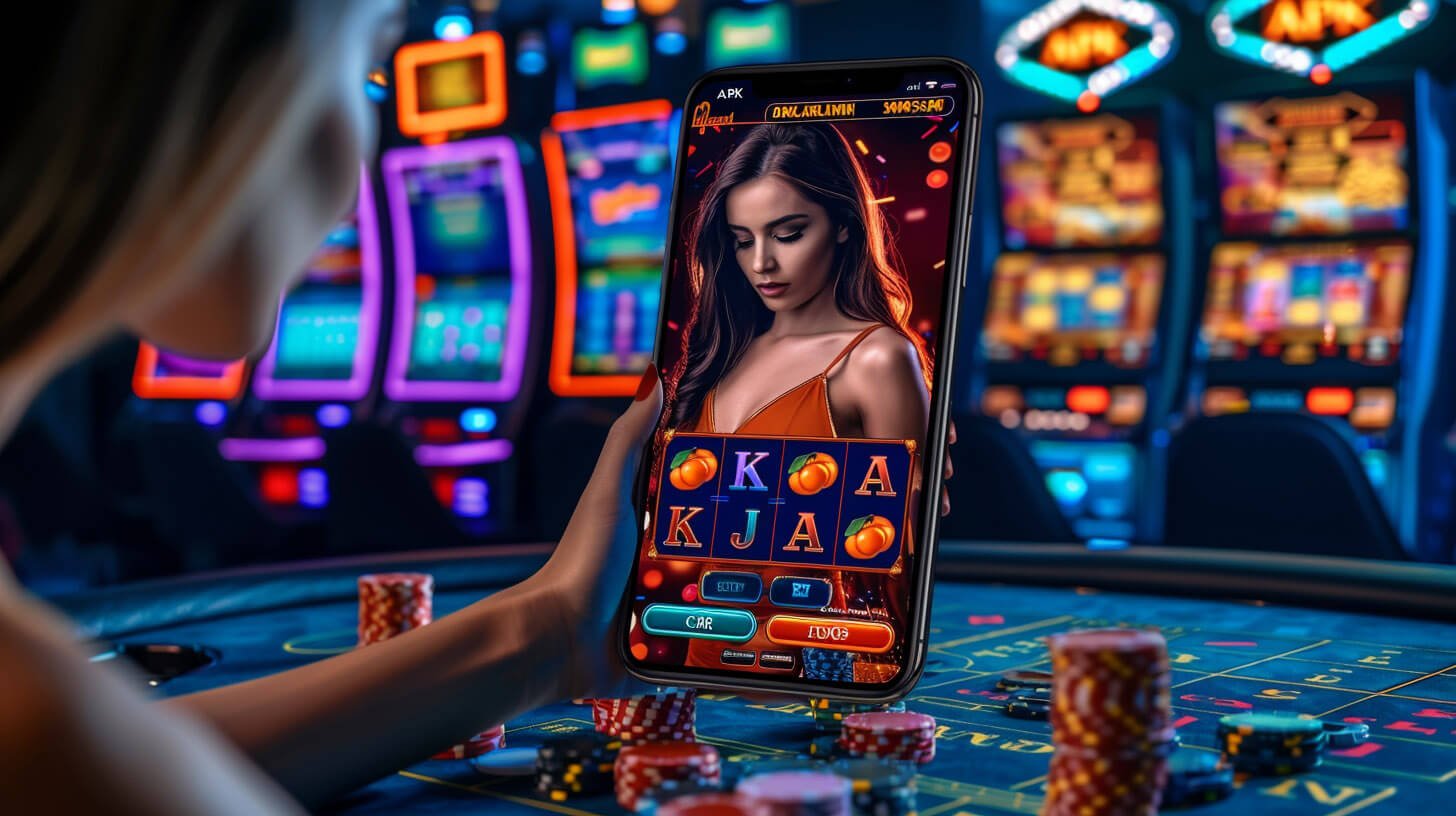 Pengguna yang menikmati hiburan sportsbook dan live casino melalui ponsel di lingkungan urban Indonesia