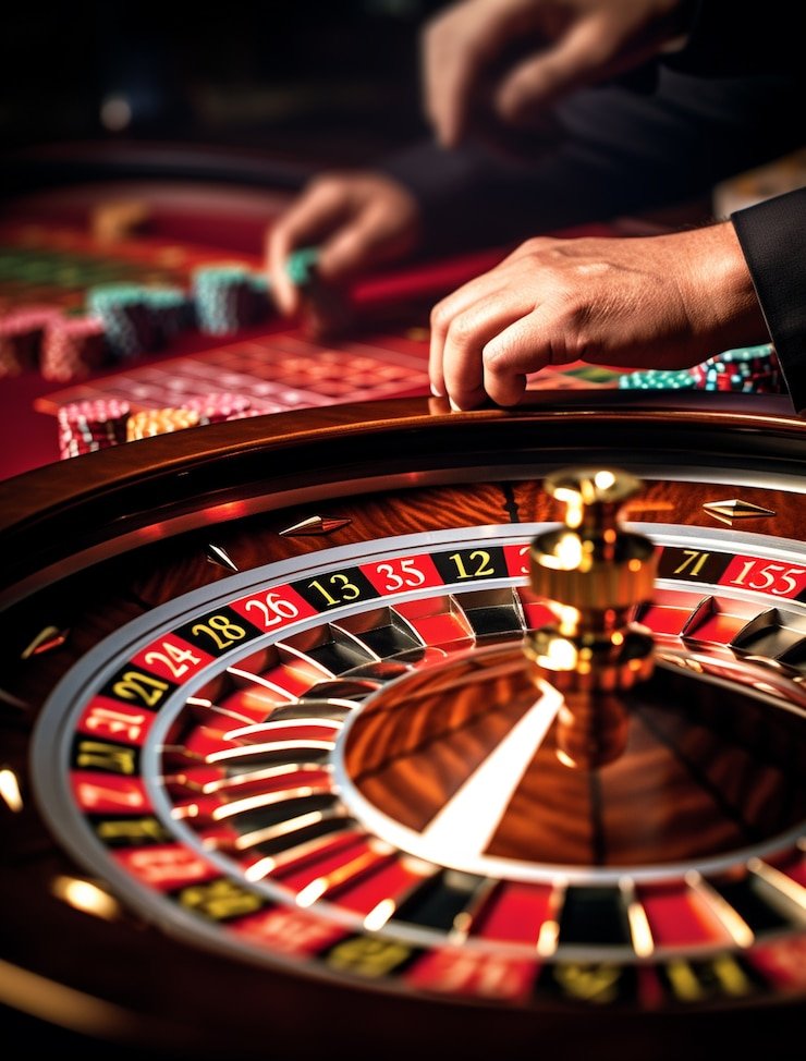 Pengguna memainkan sports betting dan live casino melalui smartphone di lingkungan perkotaan