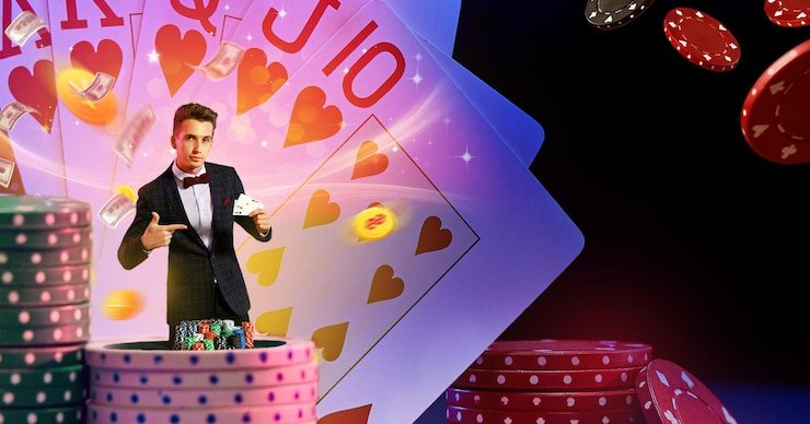 Permainan meja casino seperti blackjack dan roulette dengan suasana elegan